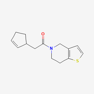 2-cyclopent-2-en-1-yl-1-(6,7-dihydro-4H-thieno[3,2-c]pyridin-5-yl)ethanone