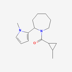 molecular formula C16H24N2O B7492988 (2-Methylcyclopropyl)-[2-(1-methylpyrrol-2-yl)azepan-1-yl]methanone 