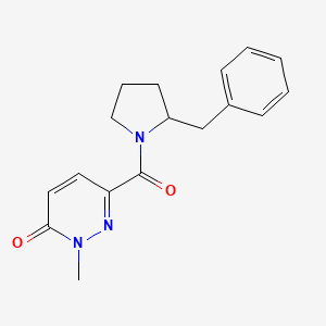 molecular formula C17H19N3O2 B7492996 6-(2-Benzylpyrrolidine-1-carbonyl)-2-methylpyridazin-3-one 