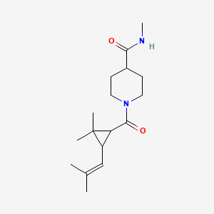 molecular formula C17H28N2O2 B7493016 1-[2,2-dimethyl-3-(2-methylprop-1-enyl)cyclopropanecarbonyl]-N-methylpiperidine-4-carboxamide 