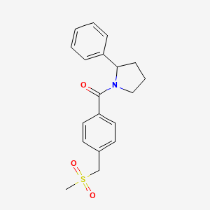 [4-(Methylsulfonylmethyl)phenyl]-(2-phenylpyrrolidin-1-yl)methanone