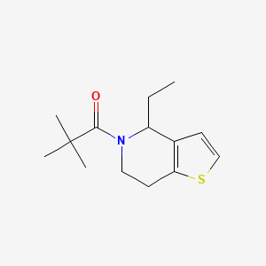 molecular formula C14H21NOS B7493030 1-(4-ethyl-6,7-dihydro-4H-thieno[3,2-c]pyridin-5-yl)-2,2-dimethylpropan-1-one 