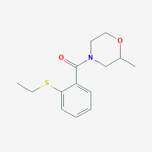 molecular formula C14H19NO2S B7493036 (2-Ethylsulfanylphenyl)-(2-methylmorpholin-4-yl)methanone 