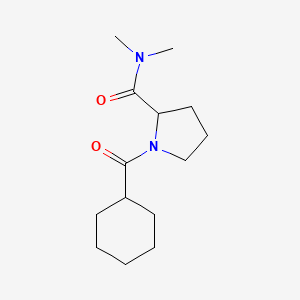 molecular formula C14H24N2O2 B7493062 1-(cyclohexanecarbonyl)-N,N-dimethylpyrrolidine-2-carboxamide 