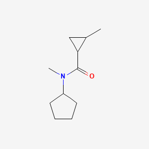 molecular formula C11H19NO B7493107 N-cyclopentyl-N,2-dimethylcyclopropane-1-carboxamide 