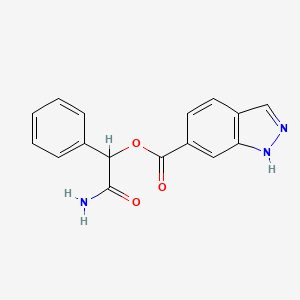 molecular formula C16H13N3O3 B7493138 (2-amino-2-oxo-1-phenylethyl) 1H-indazole-6-carboxylate 