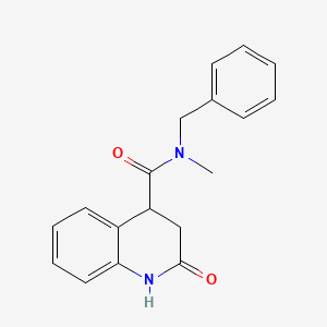 molecular formula C18H18N2O2 B7493157 N-benzyl-N-methyl-2-oxo-3,4-dihydro-1H-quinoline-4-carboxamide 