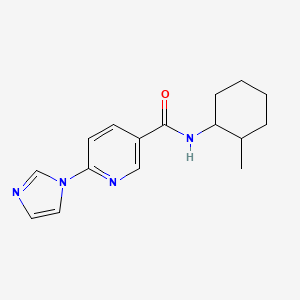 molecular formula C16H20N4O B7493173 6-imidazol-1-yl-N-(2-methylcyclohexyl)pyridine-3-carboxamide 