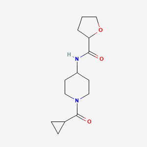 molecular formula C14H22N2O3 B7493182 N-[1-(cyclopropanecarbonyl)piperidin-4-yl]oxolane-2-carboxamide 