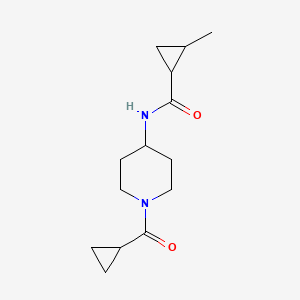 N-[1-(cyclopropanecarbonyl)piperidin-4-yl]-2-methylcyclopropane-1-carboxamide