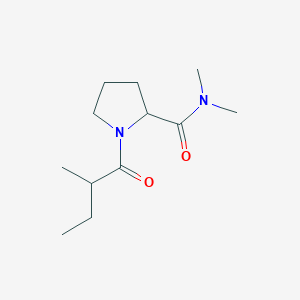 molecular formula C12H22N2O2 B7493218 N,N-dimethyl-1-(2-methylbutanoyl)pyrrolidine-2-carboxamide 