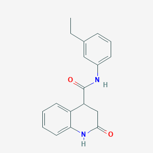 molecular formula C18H18N2O2 B7493235 N-(3-ethylphenyl)-2-oxo-3,4-dihydro-1H-quinoline-4-carboxamide 