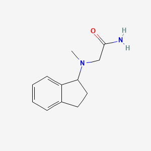 molecular formula C12H16N2O B7493251 2-[2,3-dihydro-1H-inden-1-yl(methyl)amino]acetamide 