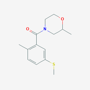 molecular formula C14H19NO2S B7493279 (2-Methyl-5-methylsulfanylphenyl)-(2-methylmorpholin-4-yl)methanone 