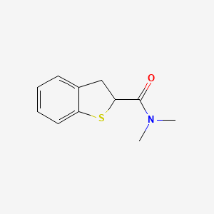 molecular formula C11H13NOS B7493286 N,N-dimethyl-2,3-dihydro-1-benzothiophene-2-carboxamide 