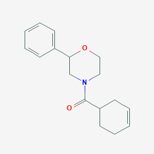 molecular formula C17H21NO2 B7493294 Cyclohex-3-en-1-yl-(2-phenylmorpholin-4-yl)methanone 