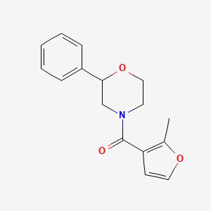 molecular formula C16H17NO3 B7493296 (2-Methylfuran-3-yl)-(2-phenylmorpholin-4-yl)methanone 