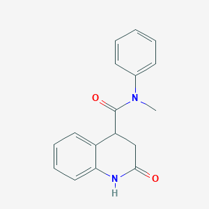 molecular formula C17H16N2O2 B7493305 N-methyl-2-oxo-N-phenyl-3,4-dihydro-1H-quinoline-4-carboxamide 