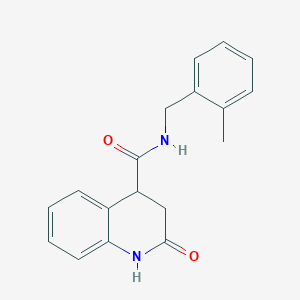molecular formula C18H18N2O2 B7493313 N-[(2-methylphenyl)methyl]-2-oxo-3,4-dihydro-1H-quinoline-4-carboxamide 