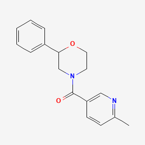 molecular formula C17H18N2O2 B7493345 (6-Methylpyridin-3-yl)-(2-phenylmorpholin-4-yl)methanone 