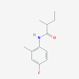molecular formula C12H16FNO B7493376 N-(4-fluoro-2-methylphenyl)-2-methylbutanamide 