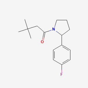 molecular formula C16H22FNO B7493393 1-[2-(4-Fluorophenyl)pyrrolidin-1-yl]-3,3-dimethylbutan-1-one 