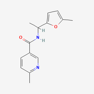 molecular formula C14H16N2O2 B7493396 6-methyl-N-[1-(5-methylfuran-2-yl)ethyl]pyridine-3-carboxamide 