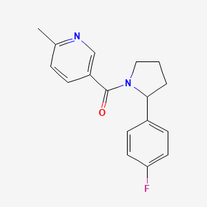 molecular formula C17H17FN2O B7493410 [2-(4-Fluorophenyl)pyrrolidin-1-yl]-(6-methylpyridin-3-yl)methanone 
