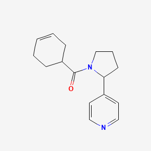 molecular formula C16H20N2O B7493428 Cyclohex-3-en-1-yl-(2-pyridin-4-ylpyrrolidin-1-yl)methanone 