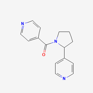 molecular formula C15H15N3O B7493465 Pyridin-4-yl-(2-pyridin-4-ylpyrrolidin-1-yl)methanone 
