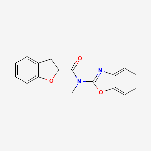 molecular formula C17H14N2O3 B7493467 N-(1,3-benzoxazol-2-yl)-N-methyl-2,3-dihydro-1-benzofuran-2-carboxamide 