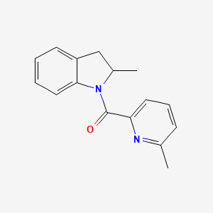 molecular formula C16H16N2O B7493468 (2-Methyl-2,3-dihydroindol-1-yl)-(6-methylpyridin-2-yl)methanone 