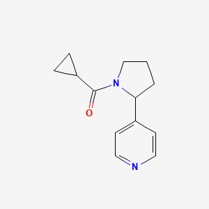 molecular formula C13H16N2O B7493470 Cyclopropyl-(2-pyridin-4-ylpyrrolidin-1-yl)methanone 