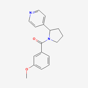 molecular formula C17H18N2O2 B7493494 (3-Methoxyphenyl)-(2-pyridin-4-ylpyrrolidin-1-yl)methanone 