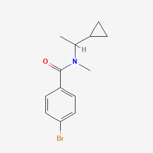 molecular formula C13H16BrNO B7493514 4-bromo-N-(1-cyclopropylethyl)-N-methylbenzamide 
