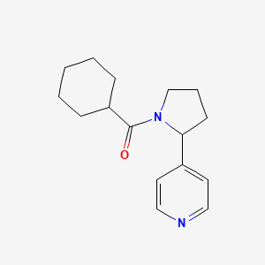 molecular formula C16H22N2O B7493520 Cyclohexyl-(2-pyridin-4-ylpyrrolidin-1-yl)methanone 