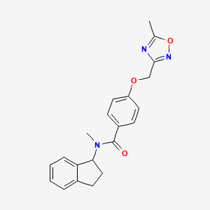 N-(2,3-dihydro-1H-inden-1-yl)-N-methyl-4-[(5-methyl-1,2,4-oxadiazol-3-yl)methoxy]benzamide
