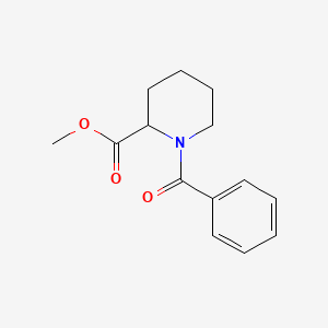 molecular formula C14H17NO3 B7493558 Methyl 1-benzoyl-2-piperidinecarboxylate 