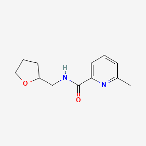 molecular formula C12H16N2O2 B7493571 6-methyl-N-(oxolan-2-ylmethyl)pyridine-2-carboxamide 