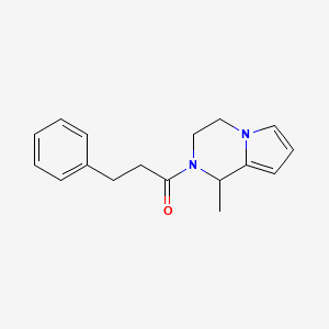 molecular formula C17H20N2O B7493601 1-(1-methyl-3,4-dihydro-1H-pyrrolo[1,2-a]pyrazin-2-yl)-3-phenylpropan-1-one 