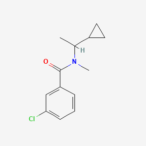 molecular formula C13H16ClNO B7493637 3-chloro-N-(1-cyclopropylethyl)-N-methylbenzamide 