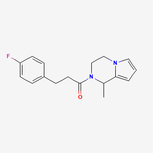 molecular formula C17H19FN2O B7493645 3-(4-fluorophenyl)-1-(1-methyl-3,4-dihydro-1H-pyrrolo[1,2-a]pyrazin-2-yl)propan-1-one 