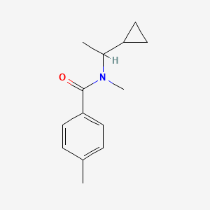 molecular formula C14H19NO B7493660 N-(1-cyclopropylethyl)-N,4-dimethylbenzamide 