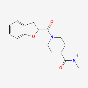 molecular formula C16H20N2O3 B7493669 1-(2,3-dihydro-1-benzofuran-2-carbonyl)-N-methylpiperidine-4-carboxamide 