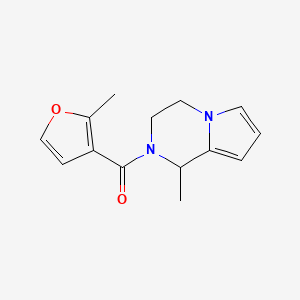 molecular formula C14H16N2O2 B7493682 (1-methyl-3,4-dihydro-1H-pyrrolo[1,2-a]pyrazin-2-yl)-(2-methylfuran-3-yl)methanone 