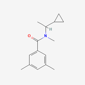 molecular formula C15H21NO B7493690 N-(1-cyclopropylethyl)-N,3,5-trimethylbenzamide 