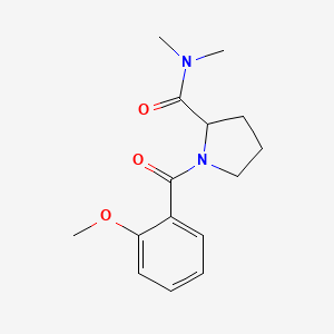 molecular formula C15H20N2O3 B7493697 1-(2-methoxybenzoyl)-N,N-dimethylpyrrolidine-2-carboxamide 