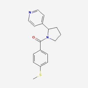 molecular formula C17H18N2OS B7493707 (4-Methylsulfanylphenyl)-(2-pyridin-4-ylpyrrolidin-1-yl)methanone 