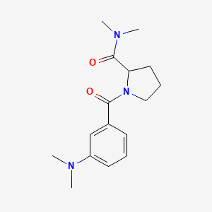 molecular formula C16H23N3O2 B7493709 1-[3-(dimethylamino)benzoyl]-N,N-dimethylpyrrolidine-2-carboxamide 