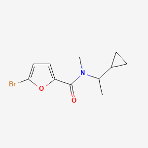 molecular formula C11H14BrNO2 B7493713 5-bromo-N-(1-cyclopropylethyl)-N-methylfuran-2-carboxamide 